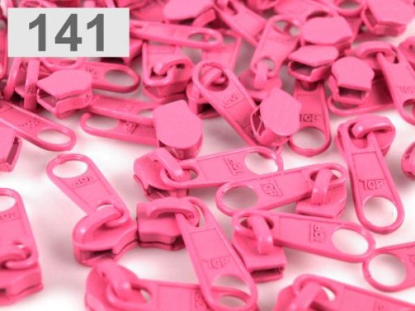 Schieber Zipper zu Spirale Reißverschlüssen 5 mm Rosa